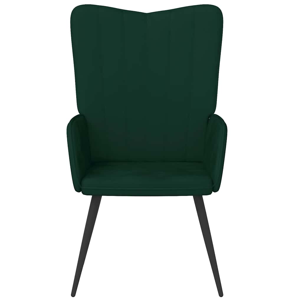 Sedia Relax Verde Scuro in Velluto
