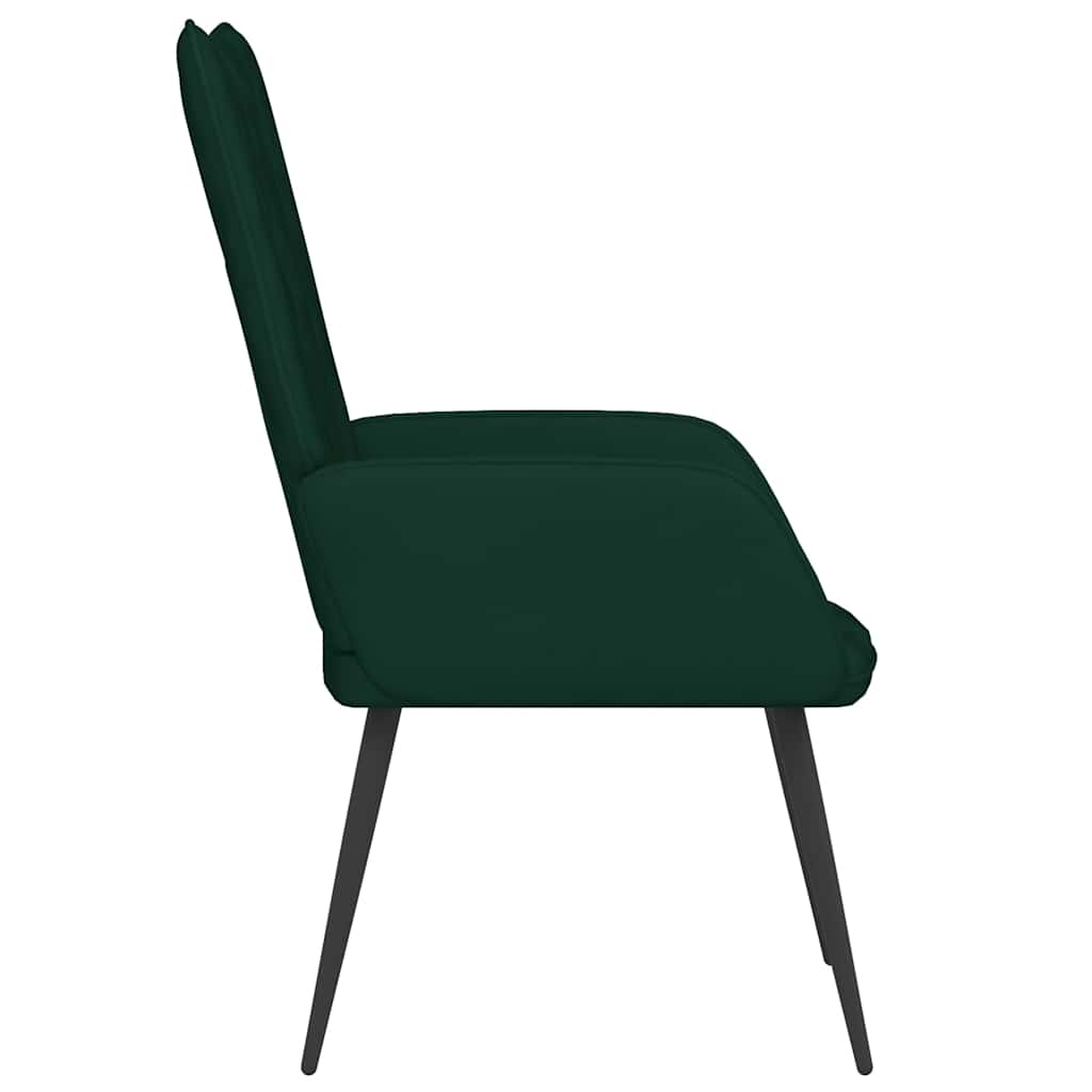 Sedia Relax Verde Scuro in Velluto