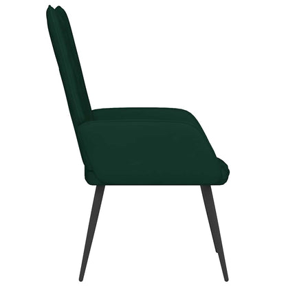 Sedia Relax Verde Scuro in Velluto