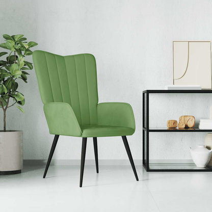 Sedia Relax Verde Chiaro in Velluto | homemem39