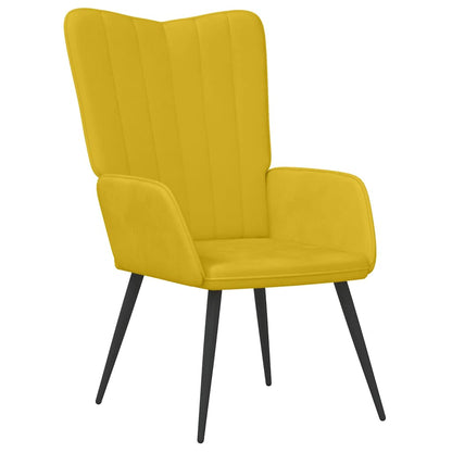 Sedia Relax Giallo Senape in Velluto