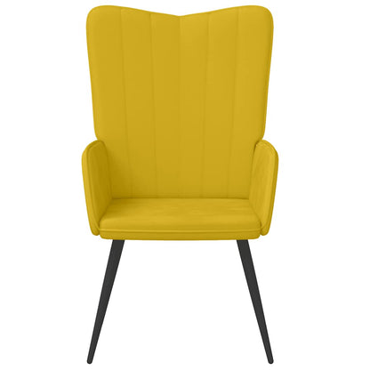 Sedia Relax Giallo Senape in Velluto