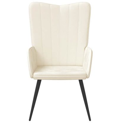 Sedia Relax Bianco Crema in Velluto | homemem39