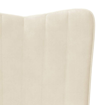 Sedia Relax Bianco Crema in Velluto | homemem39
