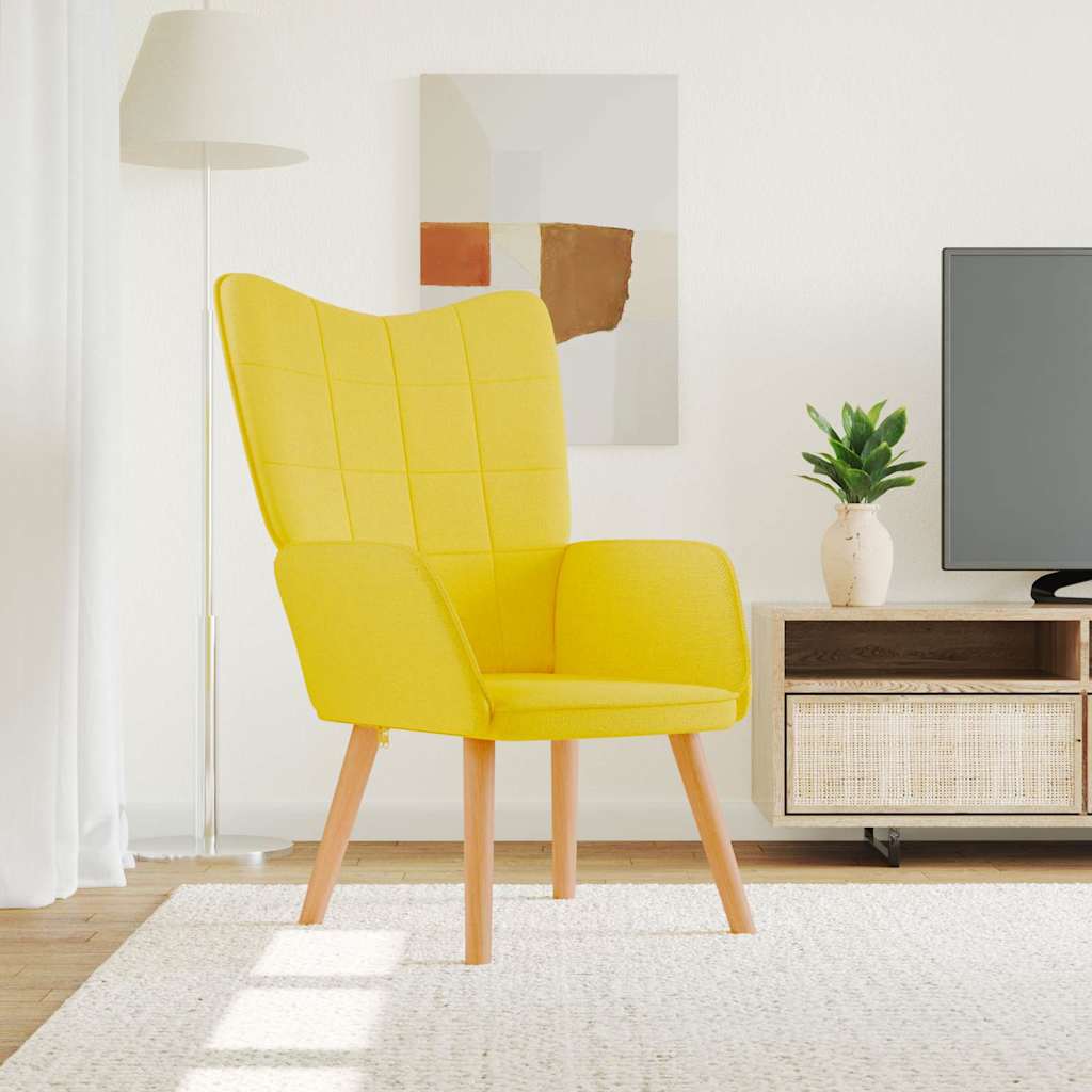 Sedia Relax Giallo Senape in Tessuto - homemem39