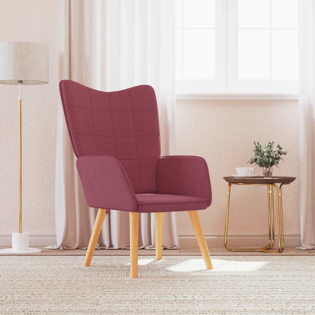 Sedia Relax Rosso Vino in Tessuto