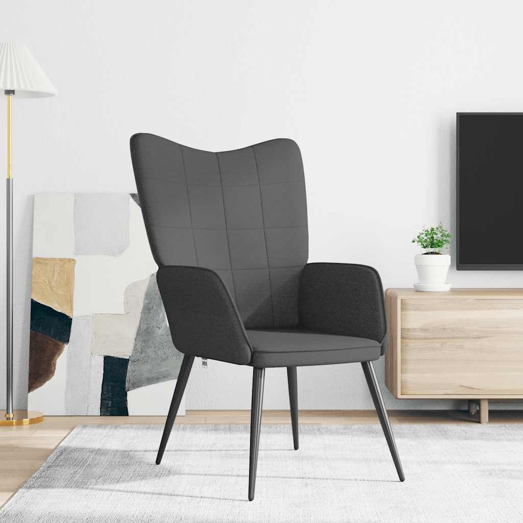 Sedia Relax Grigio Scuro in Tessuto | homemem39