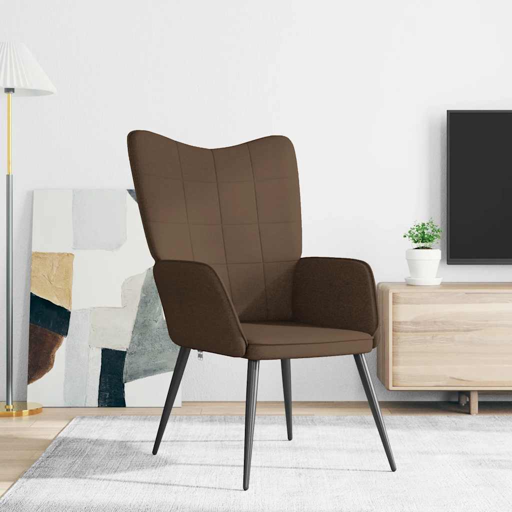 Sedia Relax Marrone in Tessuto | homemem39
