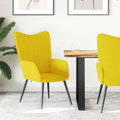 Sedia Relax Giallo Senape in Tessuto