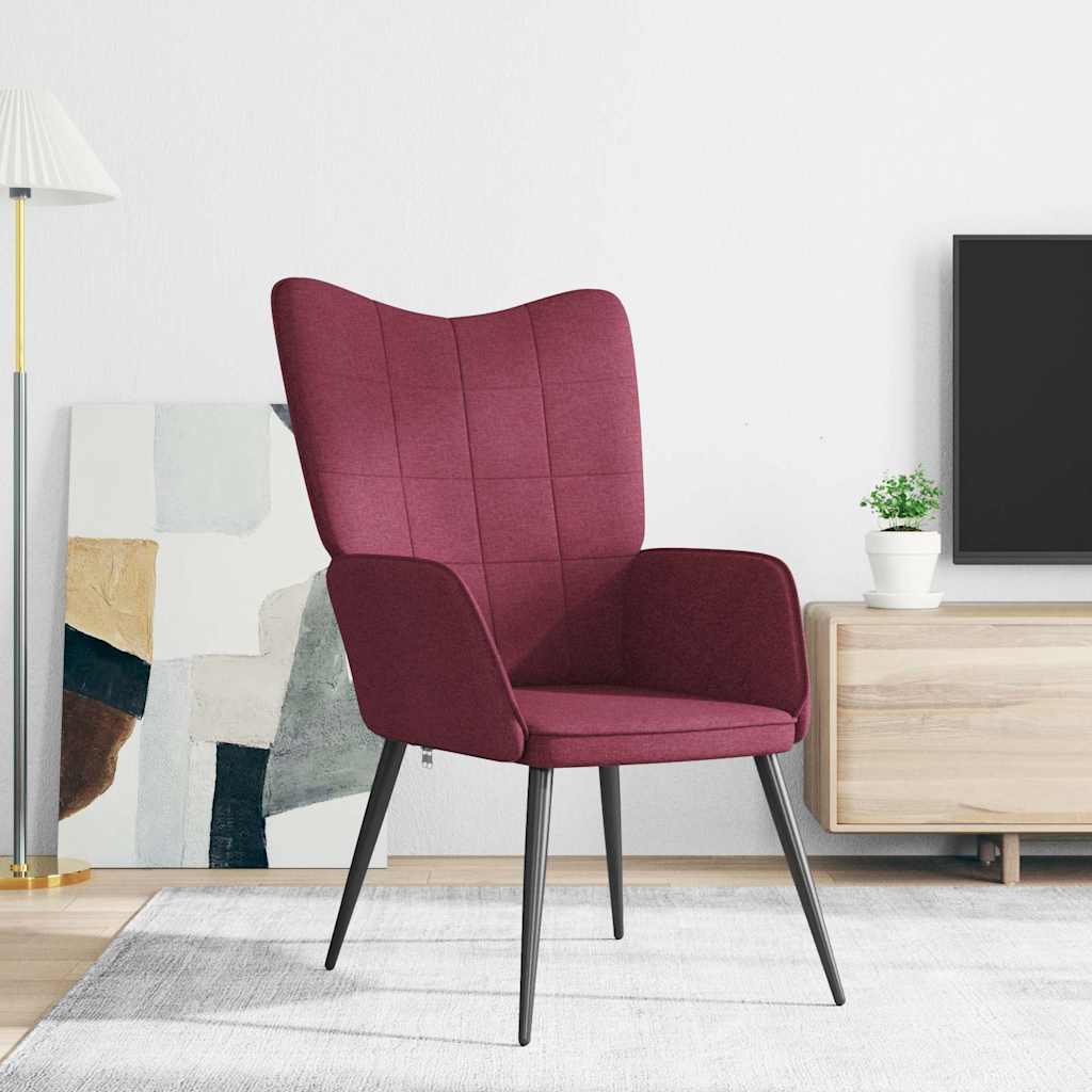 Sedia Relax Rosso Vino in Tessuto | homemem39