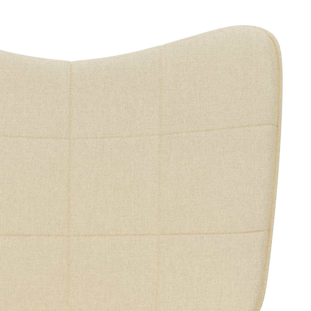 Sedia Relax con Sgabello Crema in Tessuto