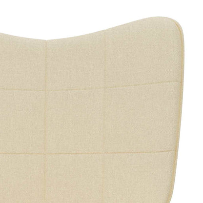 Sedia Relax con Sgabello Crema in Tessuto