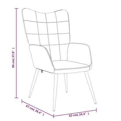Sedia Relax con Sgabello Blu in Tessuto - homemem39