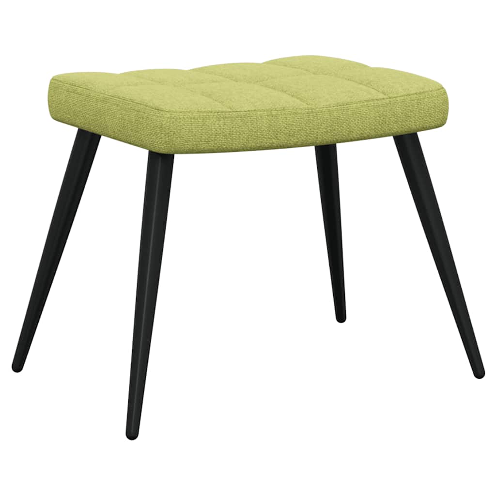 Sedia Relax con Sgabello Verde in Tessuto | homemem39