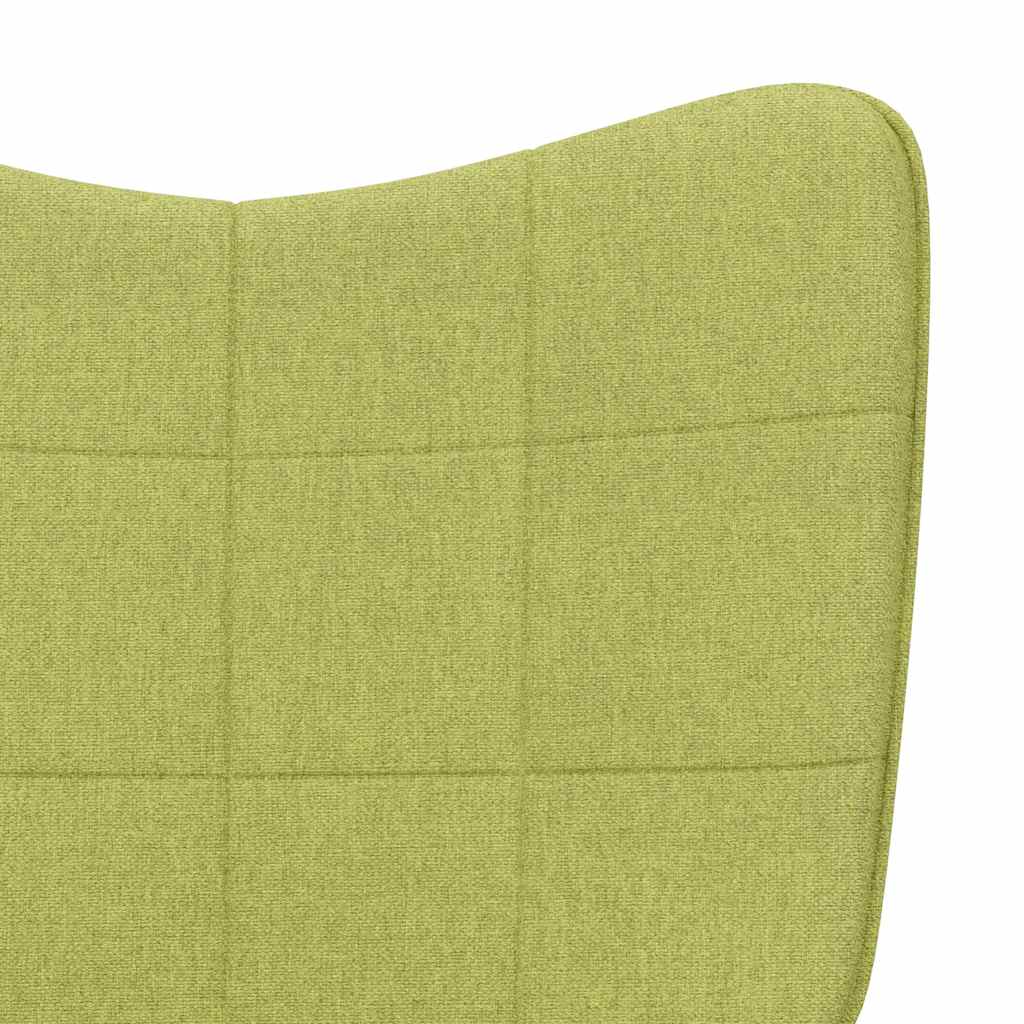 Sedia Relax con Sgabello Verde in Tessuto | homemem39