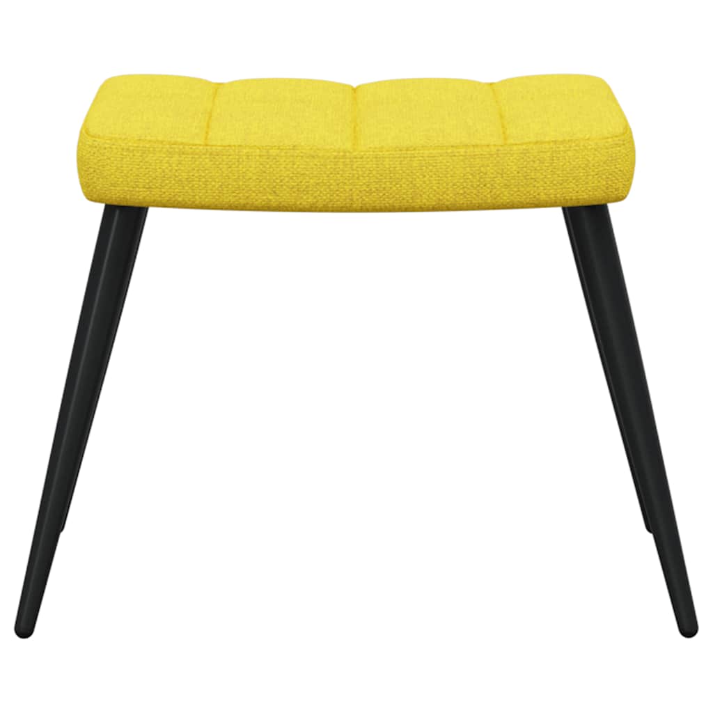 Sedia Relax con Sgabello Giallo Senape in Tessuto | homemem39