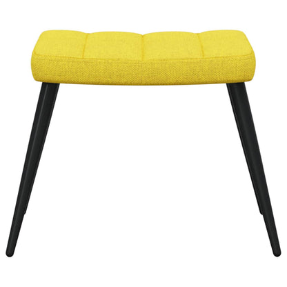 Sedia Relax con Sgabello Giallo Senape in Tessuto | homemem39