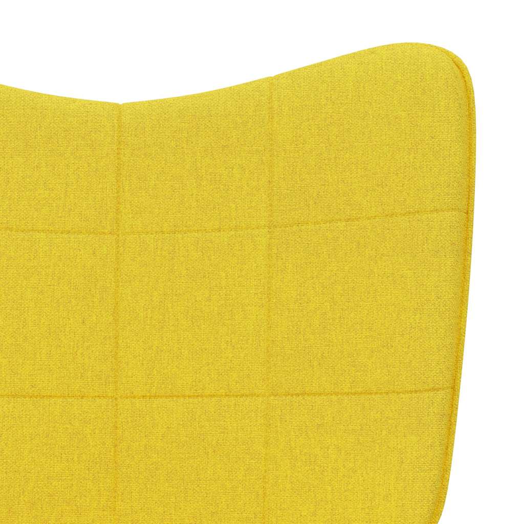 Sedia Relax con Sgabello Giallo Senape in Tessuto | homemem39