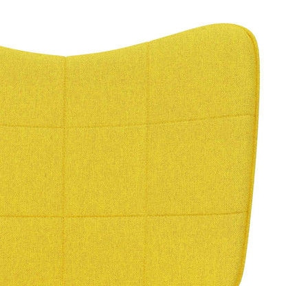 Sedia Relax con Sgabello Giallo Senape in Tessuto | homemem39