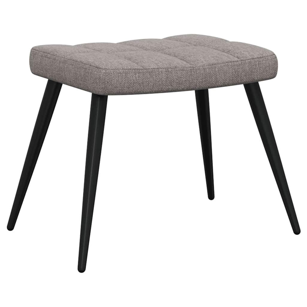 Sedia Relax con Sgabello Tortora in Tessuto | homemem39