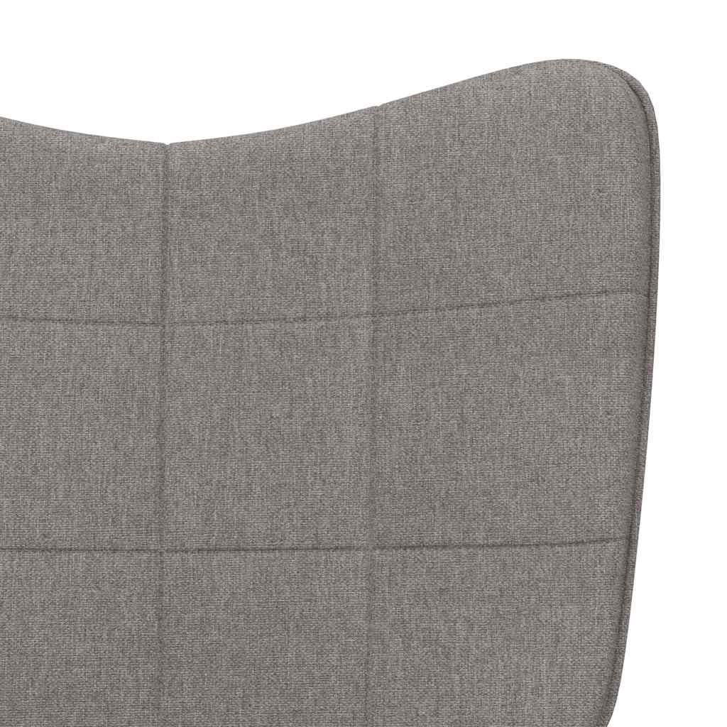 Sedia Relax con Sgabello Tortora in Tessuto | homemem39