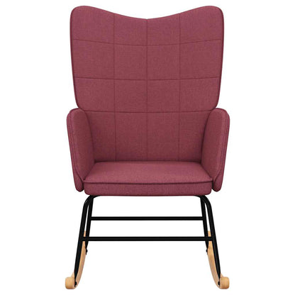 Sedia a Dondolo Rosso Vino in Tessuto