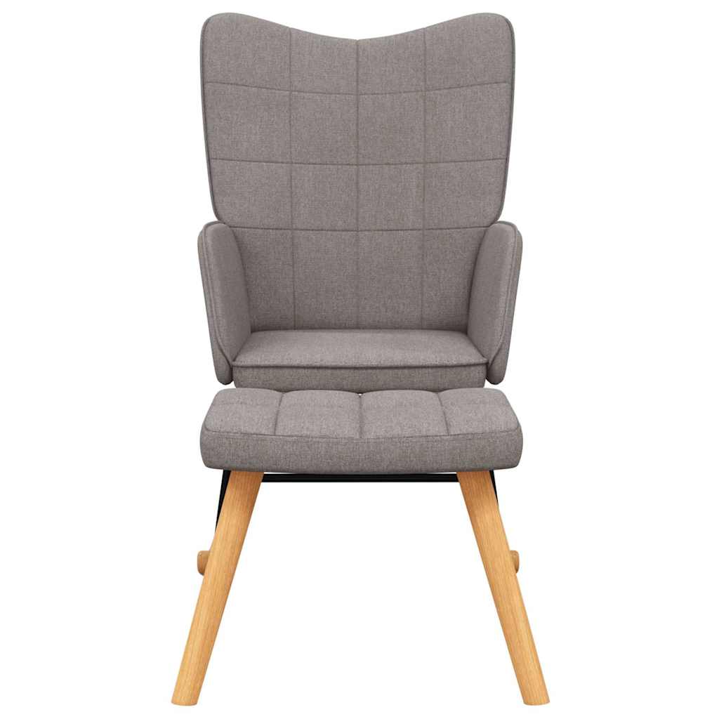 Poltrona a Dondolo con Poggiapiedi Talpa in Tessuto - homemem39