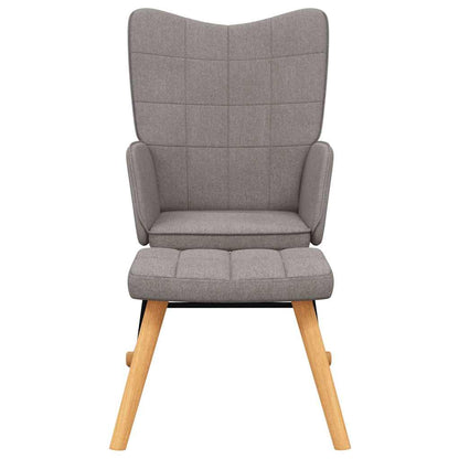 Poltrona a Dondolo con Poggiapiedi Talpa in Tessuto - homemem39