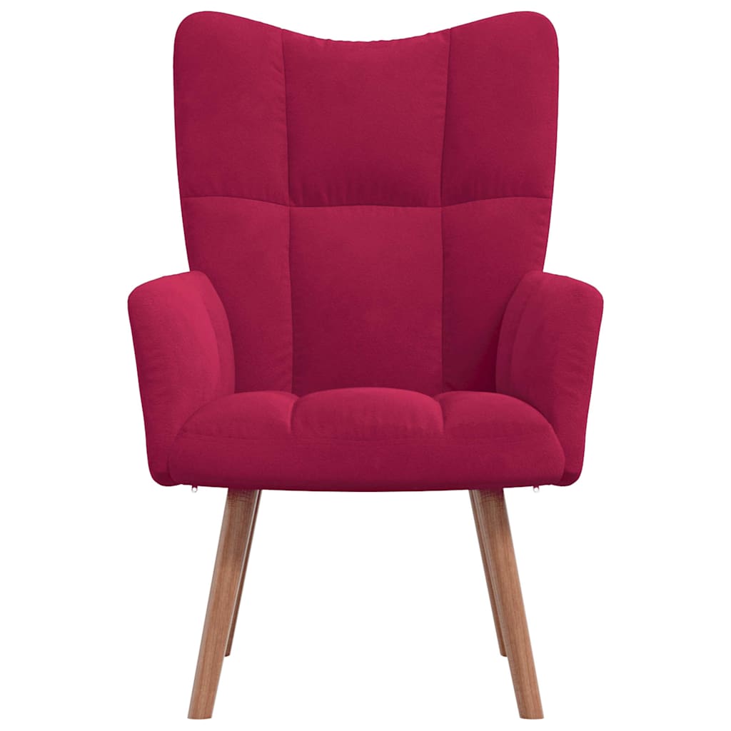 Sedia Relax Rosso Vino in Velluto