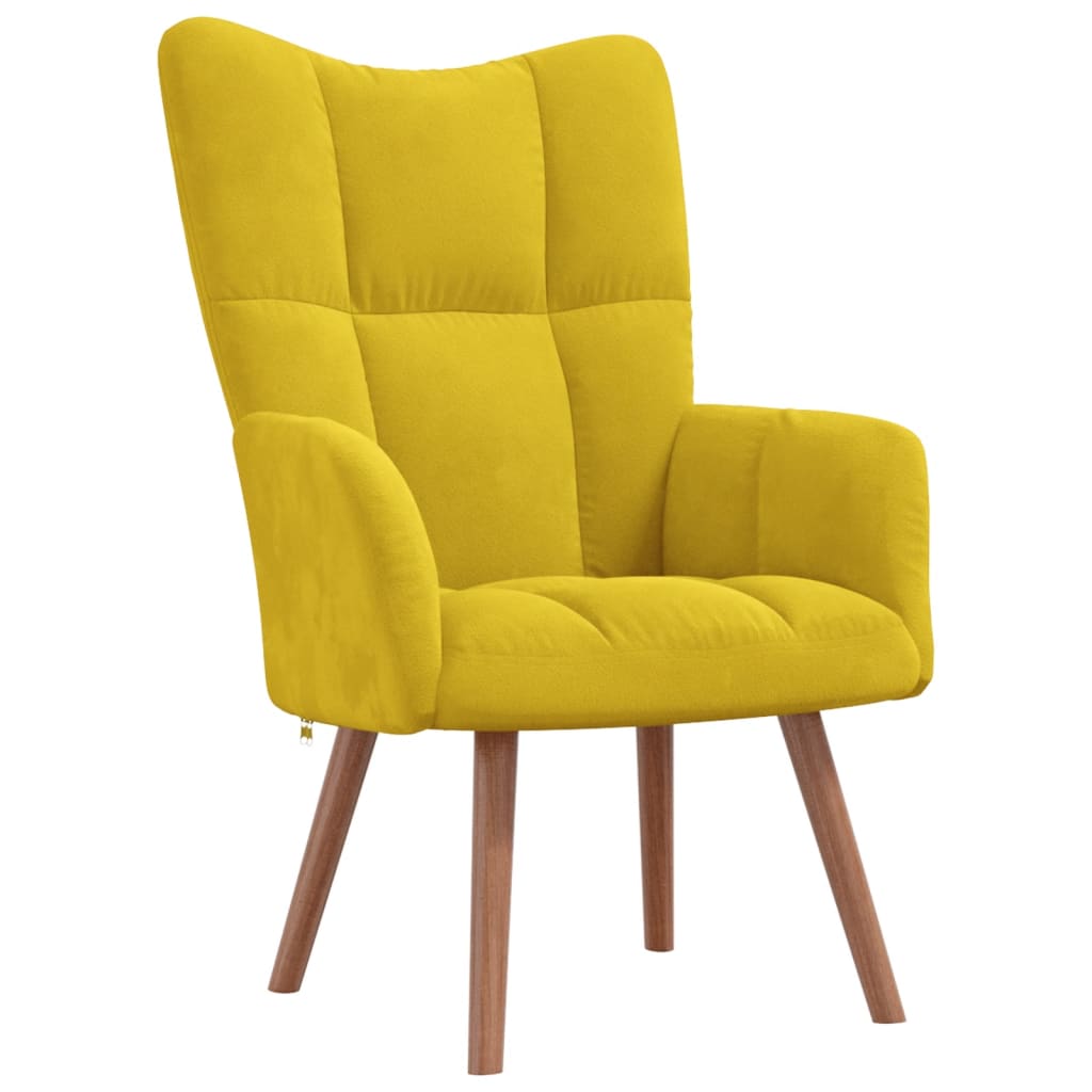 Sedia Relax Giallo Senape in Velluto - homemem39