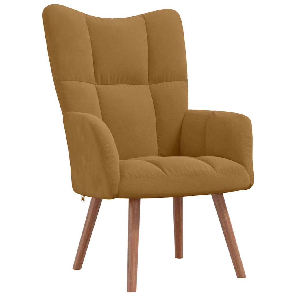 Sedia Relax Marrone in Velluto