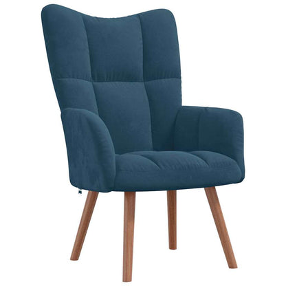 Sedia Relax Blu in Velluto