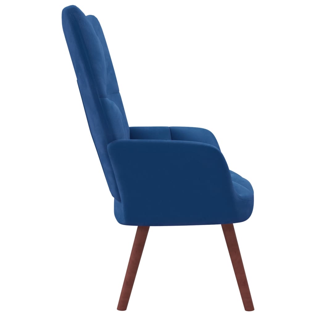 Relax Blue Velvet Chair