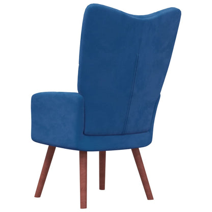 Relax Blue Velvet Chair