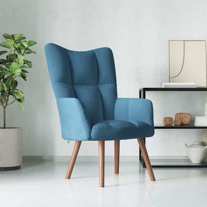 Relax Blue Velvet Chair