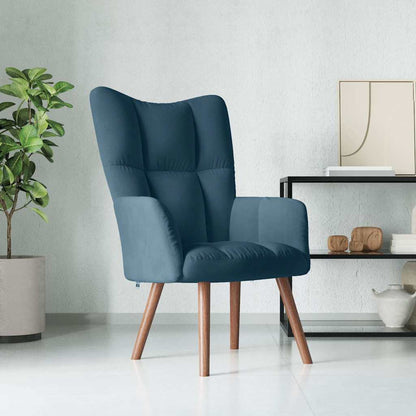 Sedia Relax Blu in Velluto