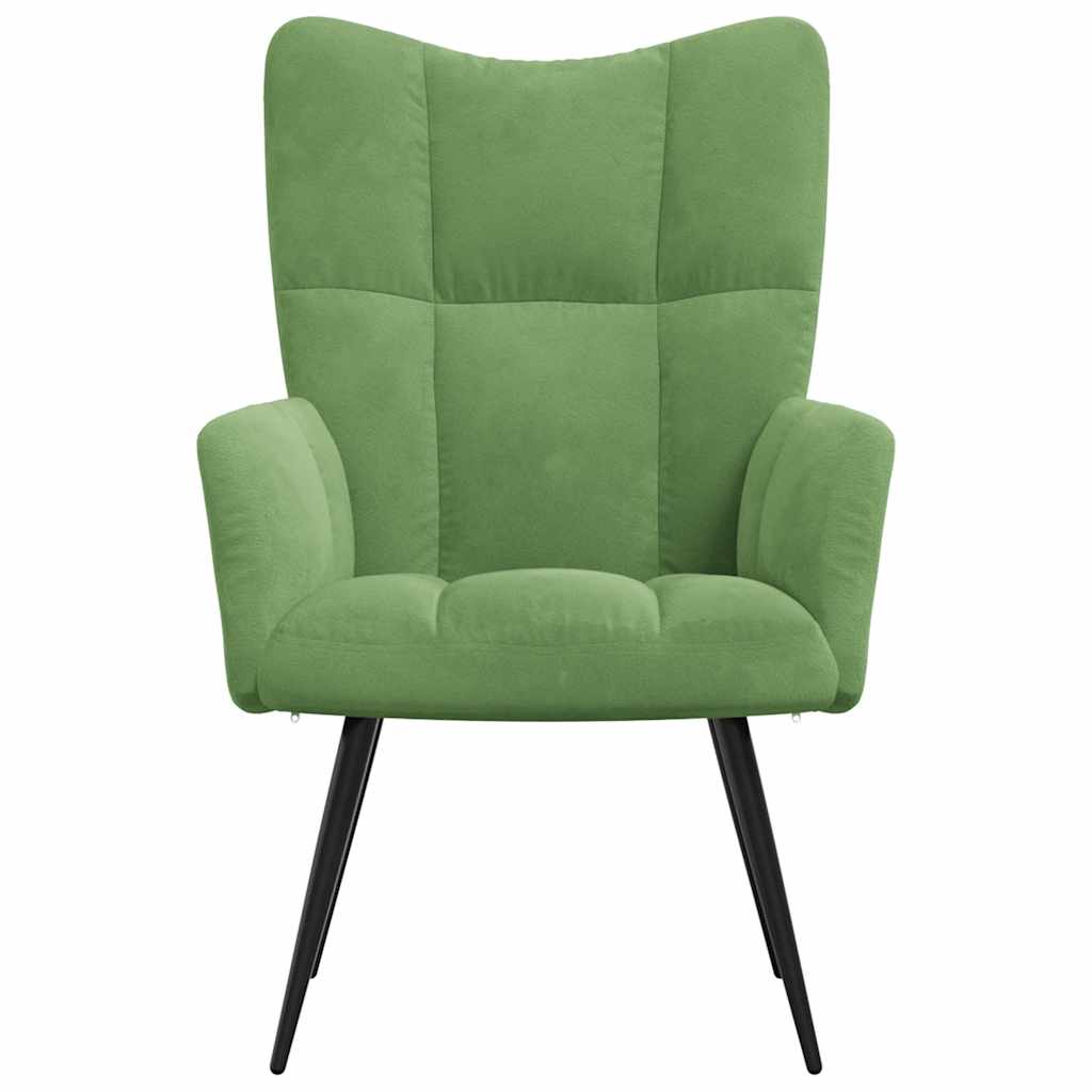 Sedia Relax Verde Chiaro in Velluto - homemem39