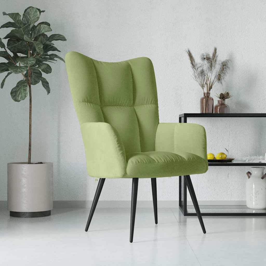 Sedia Relax Verde Chiaro in Velluto | homemem39