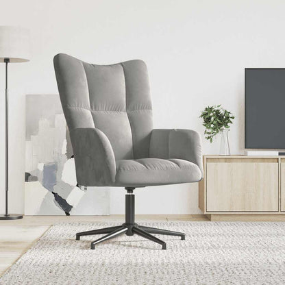 Sedia Relax Grigio Chiaro in Velluto | homemem39
