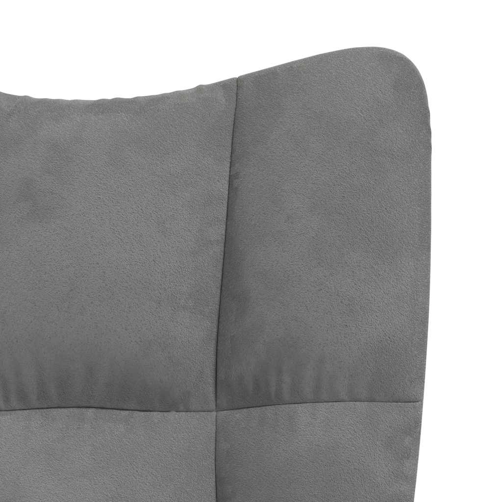 Sedia Relax Grigio Scuro in Velluto