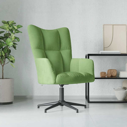 Sedia Relax Verde Chiaro in Velluto | homemem39