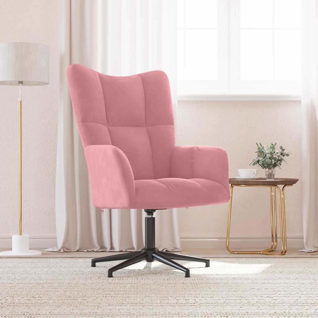 Sedia Relax Rosa in Velluto | homemem39