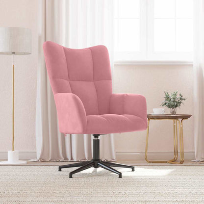 Sedia Relax Rosa in Velluto | homemem39