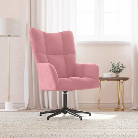 Sedia Relax Rosa in Velluto | homemem39
