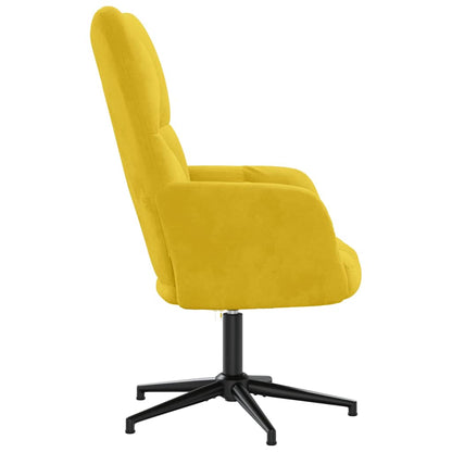 Sedia Relax Giallo Senape in Velluto