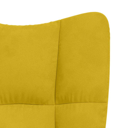 Sedia Relax Giallo Senape in Velluto