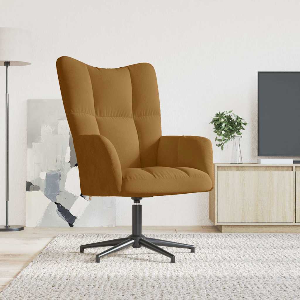 Sedia Relax Marrone in Velluto