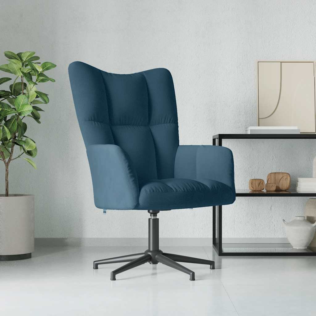 Sedia Relax Blu in Velluto