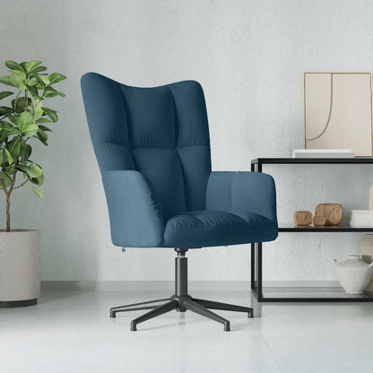 Sedia Relax Blu in Velluto