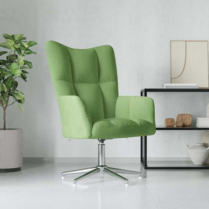 Sedia Relax Verde Chiaro in Velluto